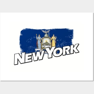 New York flag Posters and Art